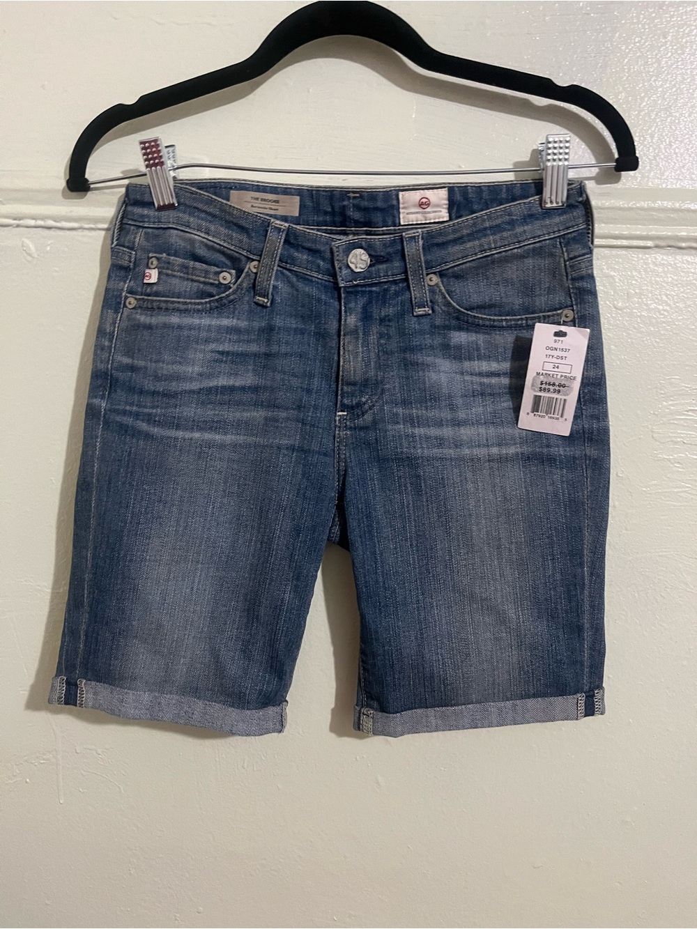 AG Adriano Goldschmied Light Blue Denim Shorts